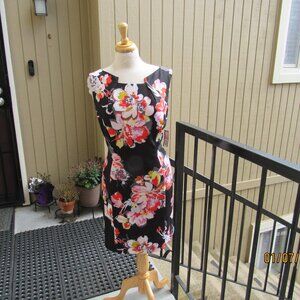 #745  NEW WOMAN'S FLORAL SHEATH DRESS BY TAHARI  (SIZE 16)